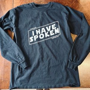 Black Graphic Long Sleeve I Have Spoken Wars Star Wars Themed Shirt